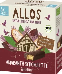 Kinder ALLOS Schokolade|Fruchtschnitten^- Amaranth Schokolette Zartbitter bio 5er Pack 140g