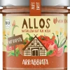 ALLOS Pikante Brotaufstriche|Glutenfreie Lebensmittel^- aufs Brot Arrabbiata bio 140g