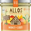 ALLOS Vegane Brotaufstriche|Glutenfreie Lebensmittel^- aufs Brot Mango Curry bio 140g