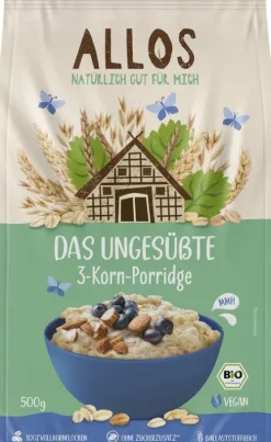 ALLOS Breie & Müsli^- Das ungesüßte 3-Korn-Porridge bio vegan 500g
