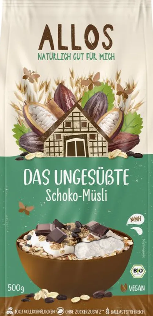 ALLOS Breie & Müsli^- Das Ungesüßte Schoko-Müsli bio 500g