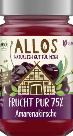 ALLOS Fruchtaufstriche^- Frucht Pur 75% Amarenakirsche bio 250g