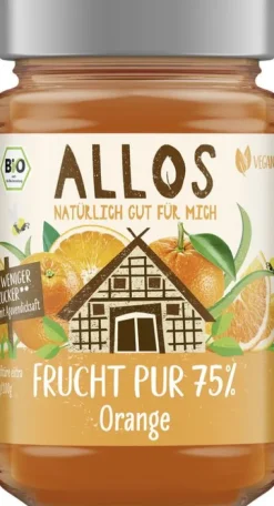 ALLOS Fruchtaufstriche^- Frucht Pur 75% Orange, bio 250g