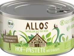 ALLOS Vegane Brotaufstriche|Glutenfreie Lebensmittel^- Hof Pastete Kräuter, 125g