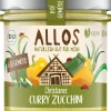ALLOS Pikante Brotaufstriche|Glutenfreie Lebensmittel^- Hofgemüse Christianes Curry Zucchini bio 135g