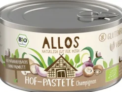 ALLOS Vegane Brotaufstriche|Glutenfreie Lebensmittel^- Hof-Pastete Champignon vegan 125g