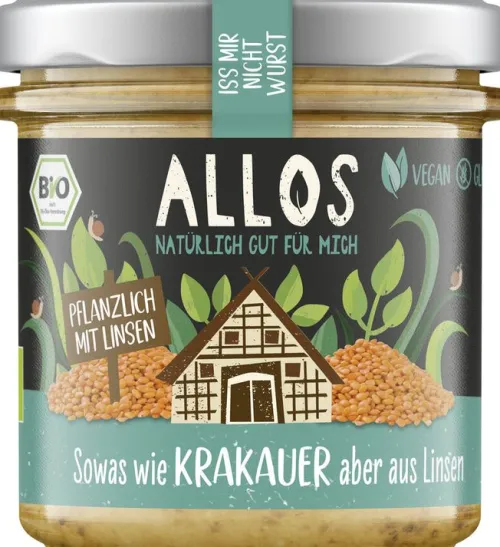 ALLOS Vegane Brotaufstriche^- Iss mir nicht Wurst Krakauer bio 135g