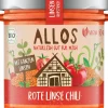 ALLOS Vegane Brotaufstriche|Pikante Brotaufstriche^- Linsen-Aufstrich Rote Linse Chili, bio 140g