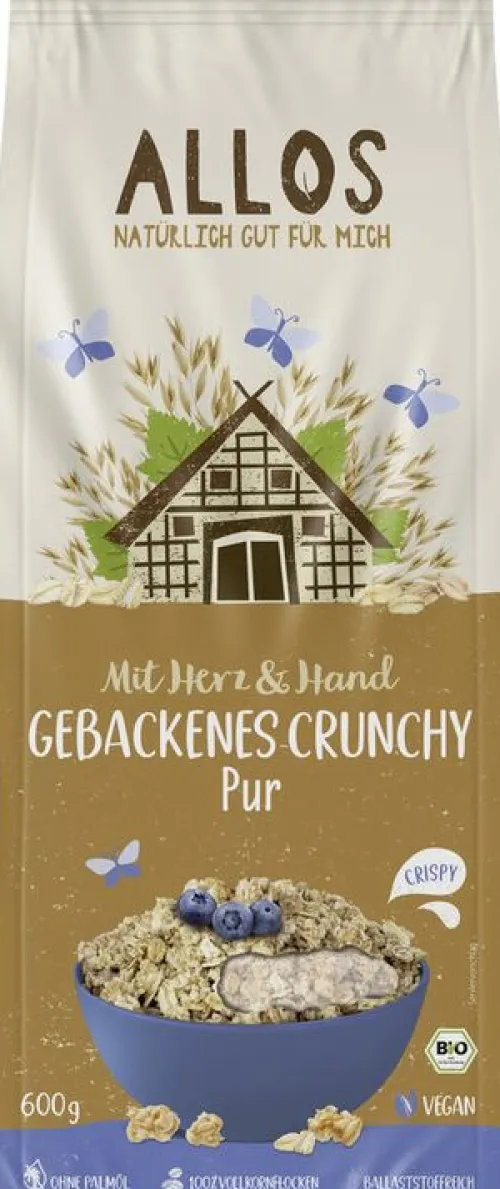 ALLOS Breie & Müsli^- Mit Herz und Hand Gebackenes Crunchy Hafer bio 600g