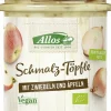 ALLOS Vegane Brotaufstriche|Pikante Brotaufstriche^- Schmalz-Töpfle mit Zwiebeln und Äpfeln, bio 150g