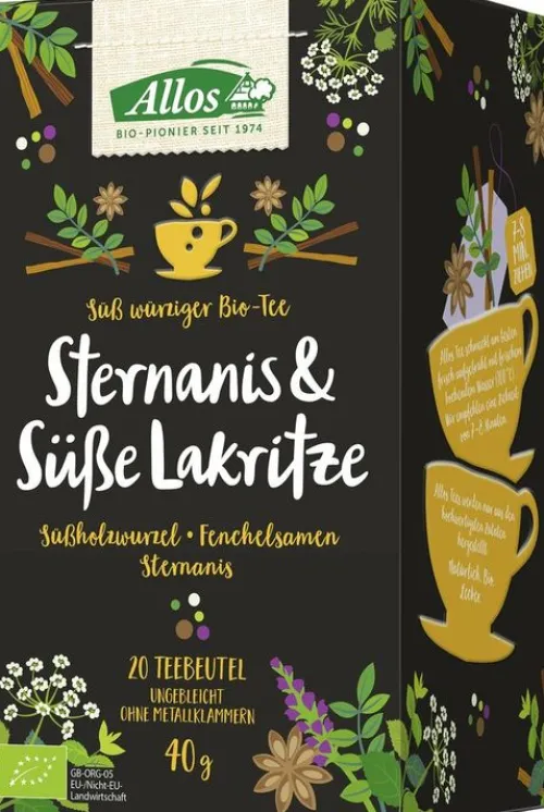 ALLOS Kräutertee^- Sternanis & Süße Lakritze Tee bio 20 Teebeutel 40g