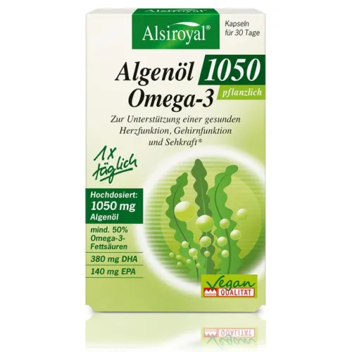 Alsitan GmbH Herz Und Kreislauf^Alsiroyal - Algenöl 1050 Omega-3 Kapseln, 30 Kaps.
