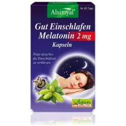 Alsitan GmbH Schlaf^Alsiroyal - Gut Einschlafen Melatonin 2mg, 60 Kapseln
