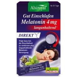 Alsitan GmbH Schlaf^Alsiroyal - Gut Einschlafen Melatonin 4 mg DIREKT Sticks, 40g