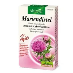 Alsitan GmbH Pflanzen Und Kräuter|Leber Und Galle^Alsiroyal - Mariendistel Kapseln 30 Stk