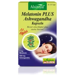 Alsitan GmbH Pflanzen Und Kräuter|Schlaf^Alsiroyal - Melatonin PLUS Ashwagandha Kapseln 30 Stk,