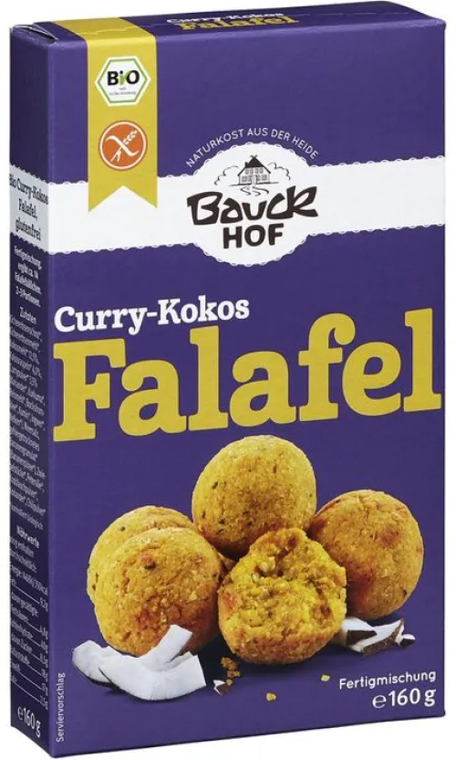 Bauck GmbH Glutenfreie Lebensmittel^Bauck - Falafel Curry-Kokos bio 160g