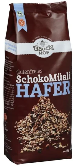 Bauck GmbH Breie & Müsli|Glutenfreie Lebensmittel^Bauck - Hafer Müsli Schoko glutenfrei Bio 425g