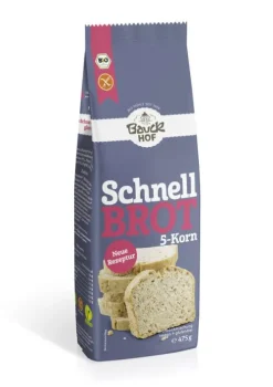 Bauck GmbH Backwaren & -Mischungen|Glutenfreie Lebensmittel^Bauck - Schnellbrot 5-Korn glutenfrei Bio, 475g