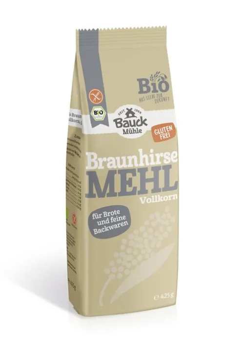 Bauck GmbH Mehle^Bauck Mühle - Braunhirsemehl Vollkorn glutenfrei Bio, 425g
