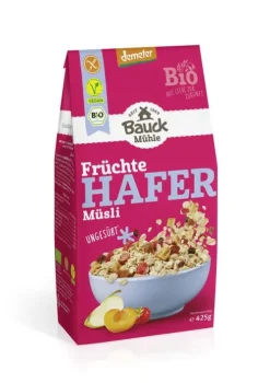 Bauck GmbH Breie & Müsli^Bauck Mühle - Hafer Müsli Früchte glutenfrei Demeter, 425g