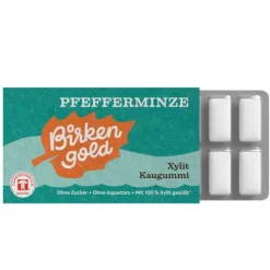 Birkengold GmbH Glutenfreie Lebensmittel^Birkengold - Kaugummi Pfefferminze (12 Stück), 17g