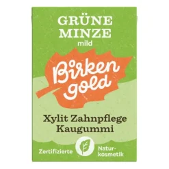 Birkengold GmbH Glutenfreie Lebensmittel^Birkengold - Zahnpflege Natur Kaugummi Grüne Minze Mild, 28g