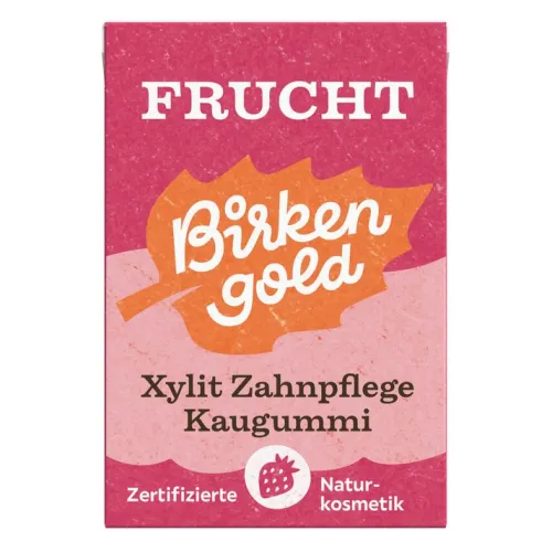 Birkengold GmbH Glutenfreie Lebensmittel^Birkengold - Zahnpflege Natur Kaugummi Frucht, 28g