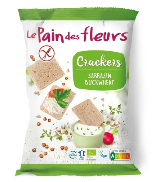 Blumenbrot Knabbergebäck^- Le Pain des Fleurs Cracker Buchweizen bio, 75g