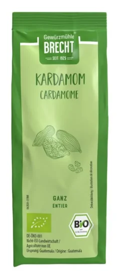 Gewürzmühle Brecht GmbH Gewürze Und Kräuter^Brecht - Kardamom ganz bio, Nachfüllbeutel, 40g