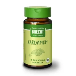 Gewürzmühle Brecht GmbH Gewürze Und Kräuter|Glutenfreie Lebensmittel^Brecht - Kardamom gemahlen bio im Glas 30g