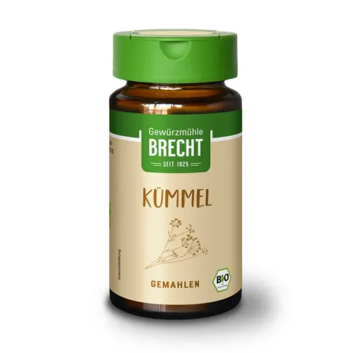 Gewürzmühle Brecht GmbH Gewürze Und Kräuter|Glutenfreie Lebensmittel^Brecht - Kümmel gemahlen bio im Glas 30g