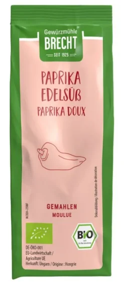 Gewürzmühle Brecht GmbH Gewürze Und Kräuter^Brecht - Paprika edelsüss gem. bio, Nachfüllbeutel, 70g