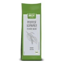 Gewürzmühle Brecht GmbH Gewürze Und Kräuter^Brecht - Pfeffer schwarz ganz bio, Blockbeutel, 180g
