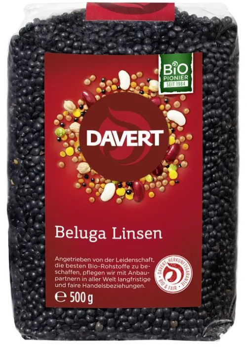 DAVERT Hülsenfrüchte|Hülsenfrüchte^- Beluga Linsen, schwarz, 500g