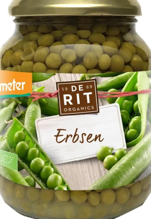 DE RIT Hülsenfrüchte|Hülsenfrüchte^- Erbsen fein im Glas bio 350g