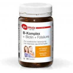 Dr. Wolz Zell GmbH Vitamine Und Mineralien^Dr. Wolz - B-Komplex + Biotin + Folsäure Hefetabletten 300 Stk.