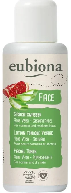 Eubiona Gesichtspflege|Naturkosmetik^- Gesichtswasser Aloe Vera-Granatapfel, 100ml