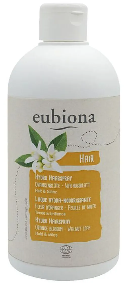 Eubiona Haarpflege^- Hydro Haarspray Orangenblüte-Walnuss, Nachfüllflasche500ml