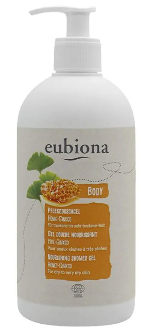 Eubiona Duschgel|Hautpflege^- Pflegeduschgel Honig-Ginkgo, 500ml