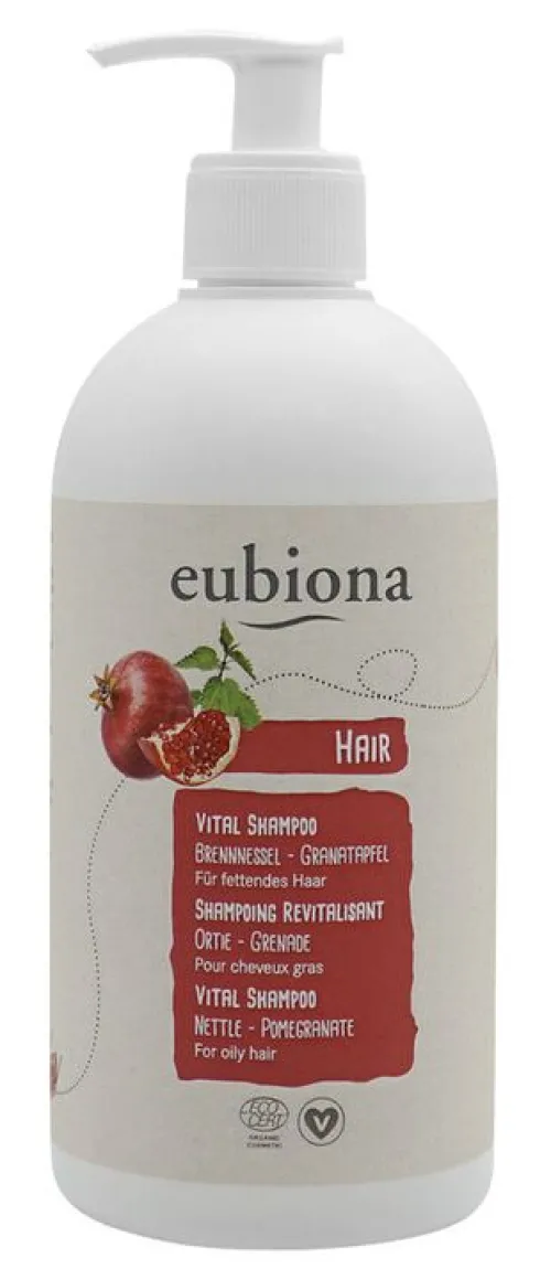 Eubiona Hautpflege|Duschgel^- Shampoo Vital Brennessel-Granatapfel, 500ml