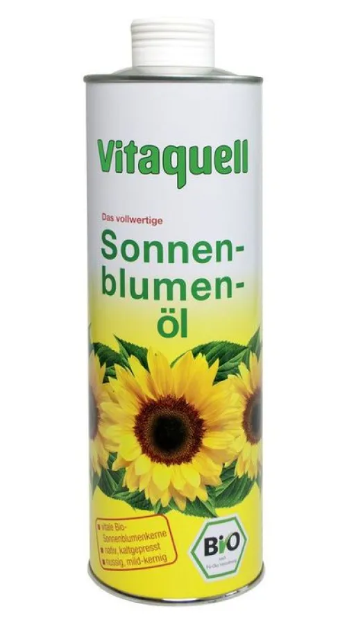 Fauser Vitaquellwerk KG (GmbH & Co.) Fette & Öle|Glutenfreie Lebensmittel^Fauser-Vitaquell - Sonnenblumenöl große Dose bio 750ml