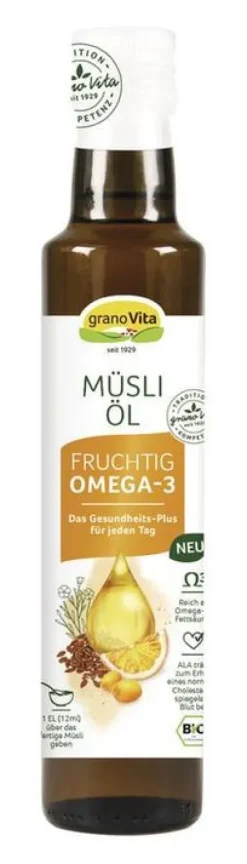 Grano Vita Fette & Öle|Glutenfreie Lebensmittel^- Müsli Öl Fruchtig Bio, 250 ml