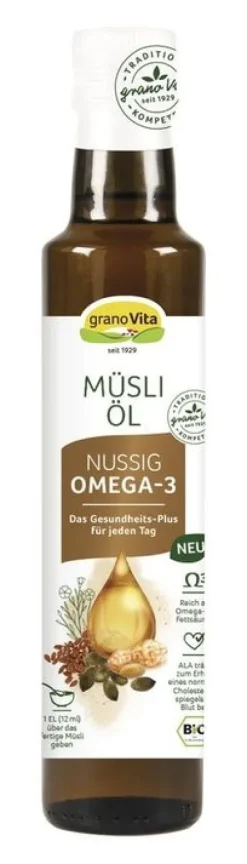 Grano Vita Fette & Öle|Glutenfreie Lebensmittel^GranoVita - Müsli Öl "Nussig", bio, 250 ml