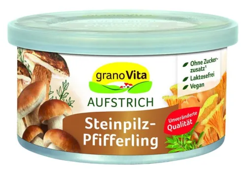 Grano Vita Pikante Brotaufstriche|Glutenfreie Lebensmittel^GranoVita - Steinpilz-Pfifferling 125g