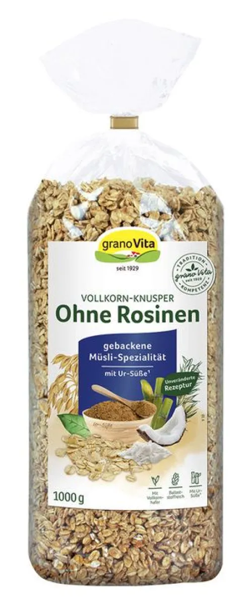 Grano Vita Breie & Müsli^GranoVita - Vollkorn-Knusper-Müsli ohne Rosine 1000g