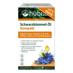 HÜBNER Vitamine Und Mineralien^Hübner - Schwarzkümmel-Öl Kompakt Kapseln, Sondergröße 90+15 St.