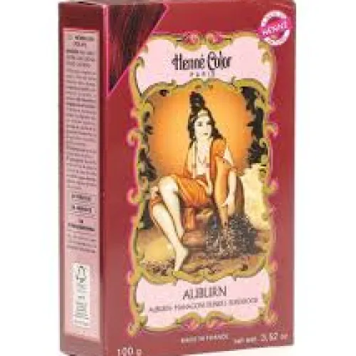 NJD Cosmetics S.A.S Naturkosmetik^Henné Color Paris - Henna Pulver Mahagoni Dunkel, 100g