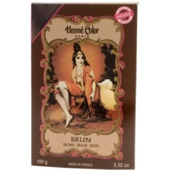 NJD Cosmetics S.A.S Naturkosmetik^Henné Color Paris - Henna Pulver Braun, 100g