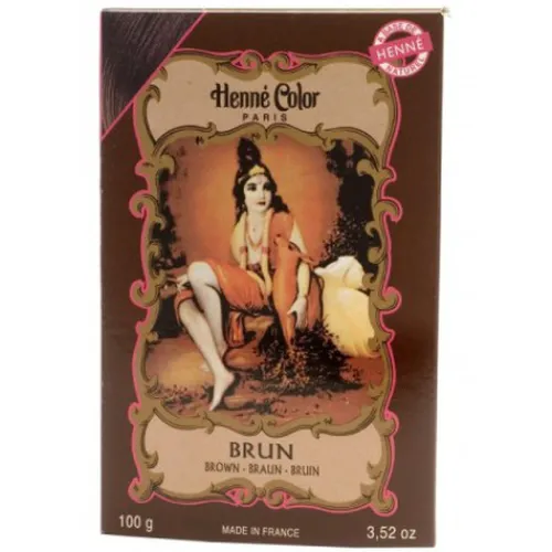 NJD Cosmetics S.A.S Naturkosmetik^Henné Color Paris - Henna Pulver Braun, 100g